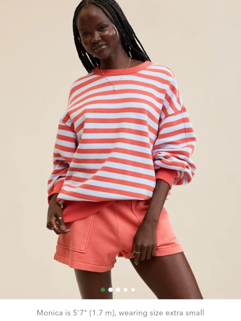 🆕️NWT Aerie Go-To Sweatshirt in 'Rusty Peach', Size Medium